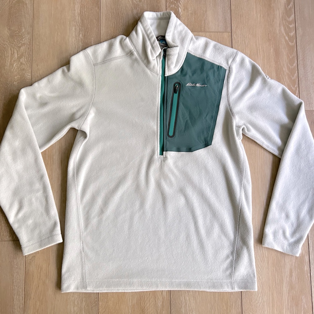 Eddie Bauer Men's Cloud Layer Pro 1/4-Zip Pullover Jacket - Color: Cement